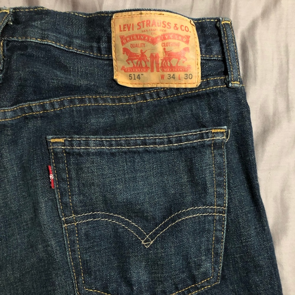 Men’s Levi’s 514 Straight Leg Navy Jeans 34x30